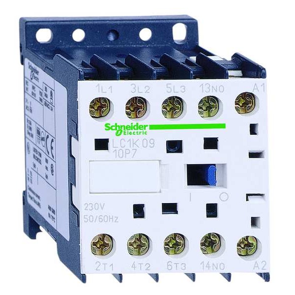 IEC Mini Magnetic Contactor, 3 Poles, 24 V AC, 9 A, Reversing: No
