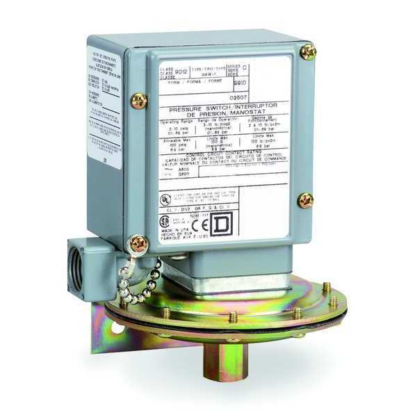 Pressure Switch, (1) Port, 1/4-18 in FNPT, SPDT, 90 to 2900 psi, Standard Action