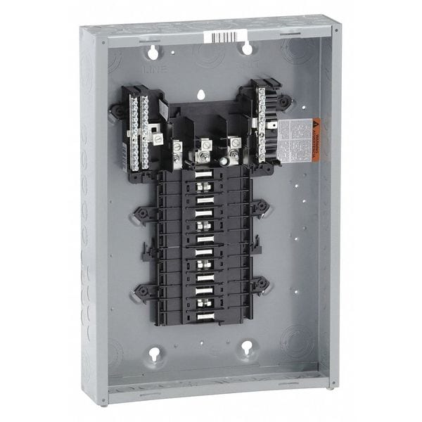 Load Center, 24 Spaces, 125 A Amps, 208Y/120/240V AC, QO Circuit Breaker Type
