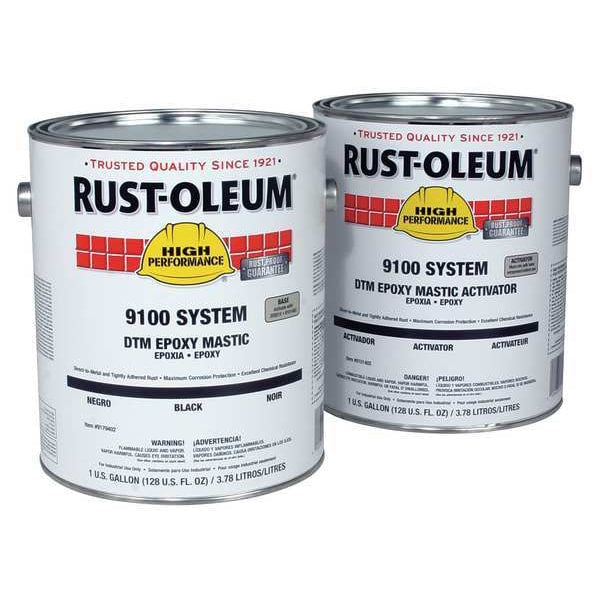 Epoxy Activator and Finish Kit, Safety Green, Semi-gloss, (2) 1 gal, 115 to 190 sq ft/gal