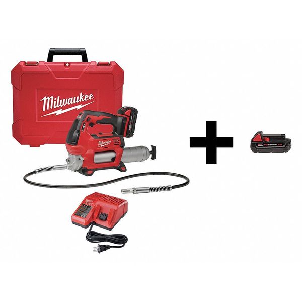 Grease Gun with Additional Battery, 18V