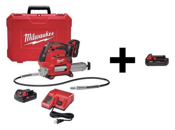 Grease Gun with Additional Battery, 18V