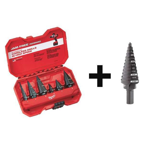 Step Drill Bit Set, 7 pcs.