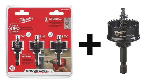 Hole Saw Combo Kit, Bi-Metal, 4 pcs.
