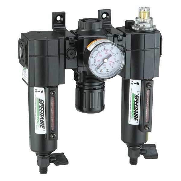 FRL, 3/8 In. NPT, 51 cfm, 250 psi, Overall Height: 7.46