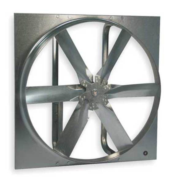 Standard Duty Exhaust Fan with Motor and Drive Package, 30 in Blade Dia, 115/208-230V AC, 1 hp