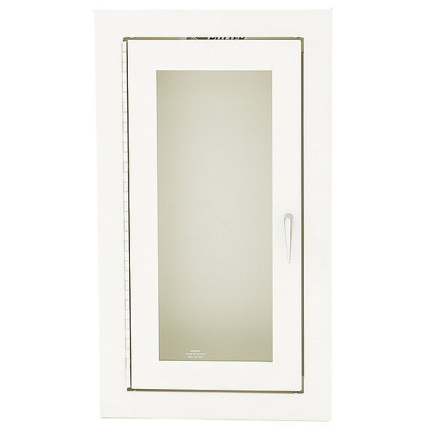 Fire Extinguisher Cabinet, Semi Recessed, 26 3/4 in Height, 10 lb