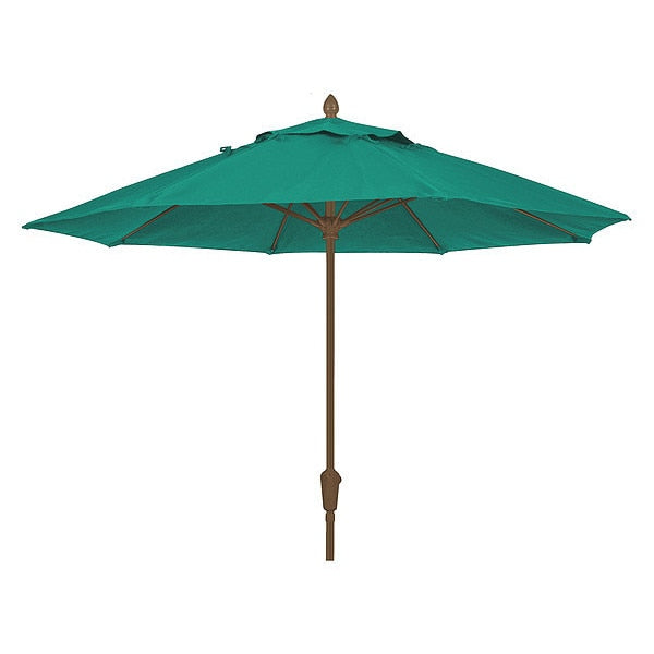 Market Umbrella 8Rib Crank Cb, Teal, 9 ft.
