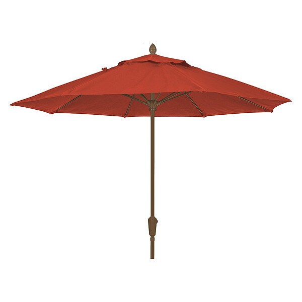 Mrkt Umbrlla 8Rib Crnk Cb, Terracotta, 9Ft