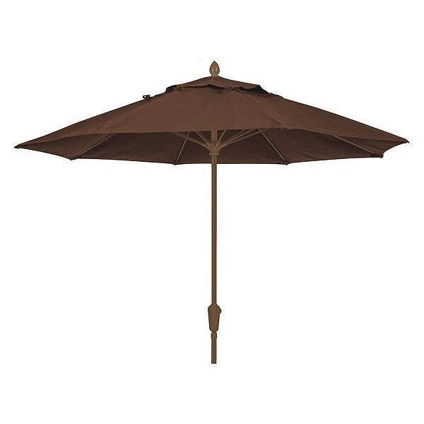Market Umbrella 8Rib Crank Cb, Brown, 9 ft.