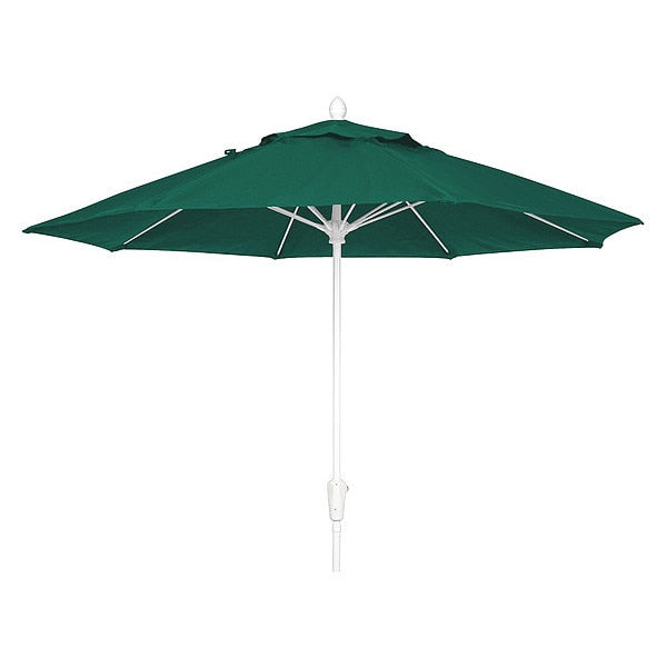 Oct Market Umbrella 8Rib CrankW/Green, 9 ft.