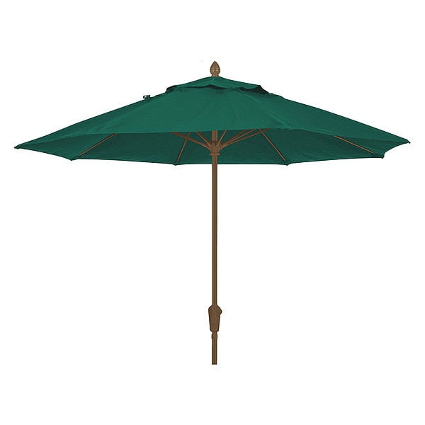 Market Umbrella 8Rib Crank Cb, Green, 9 ft.