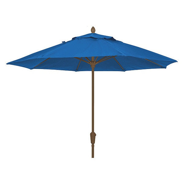Market Umbrella 8Rib Crank Cb, Blue, 9 ft.