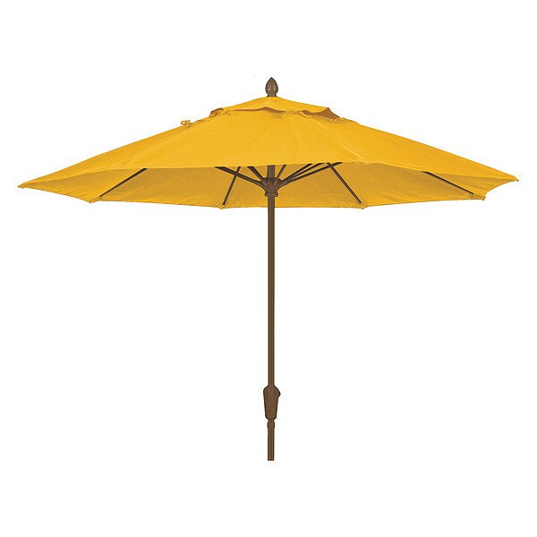 Market Umbrella 8Rib Crank Cb, Yellow, 9 ft.
