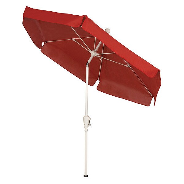 Garden Tilt Umbrella CrankW/Red, 7.5 ft.