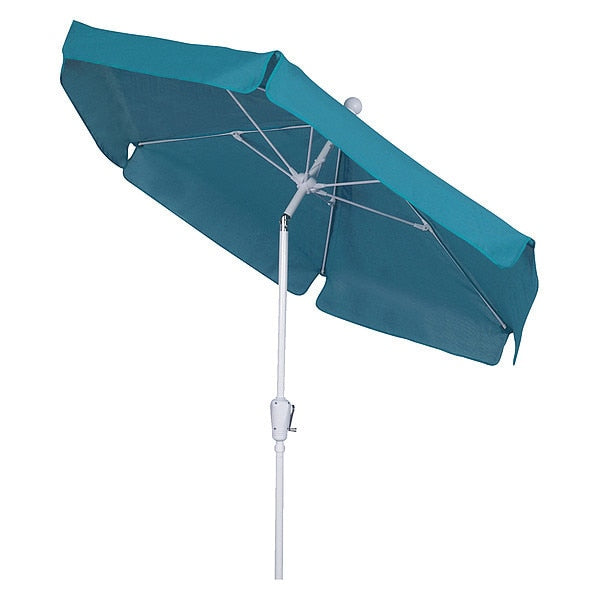 Garden Tilt Umbrella CrankW/Teal, 7.5 ft.