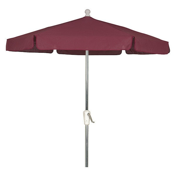 Garden Umbrella Crank Ba, Burgundy, 7.5 ft.