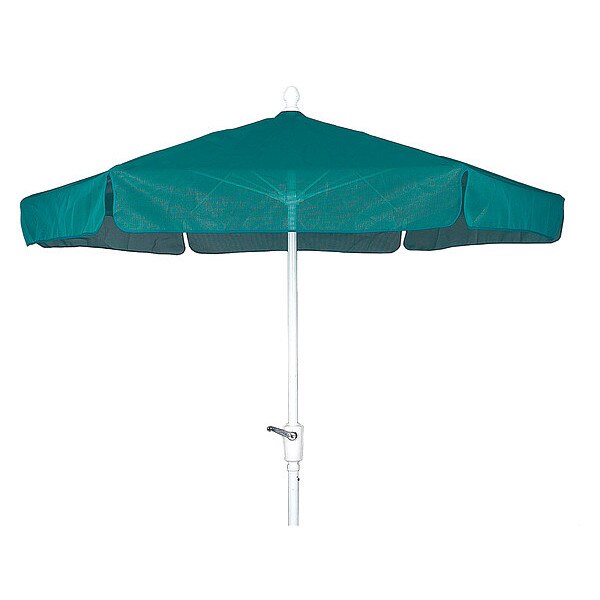 Garden Umbrella Crank White, Green, 7.5 ft.
