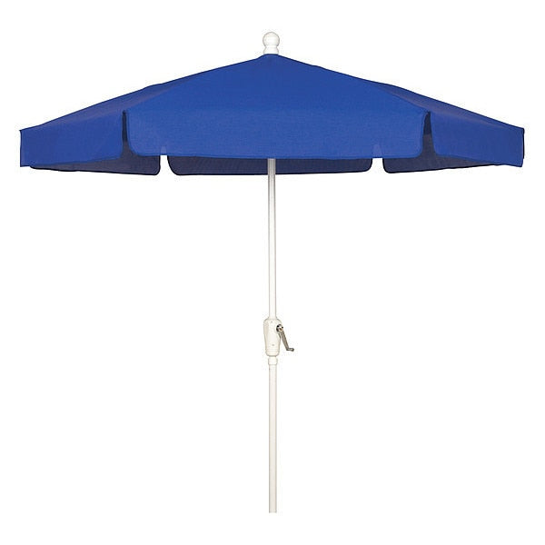 Garden Umbrella Crank White, Blue, 7.5 ft.