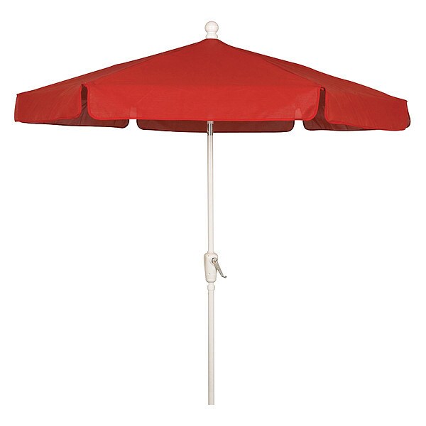 Garden Umbrella Crank White, Red, 7.5 ft.