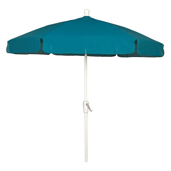 Garden Umbrella Crank White, Teal, 7.5 ft.