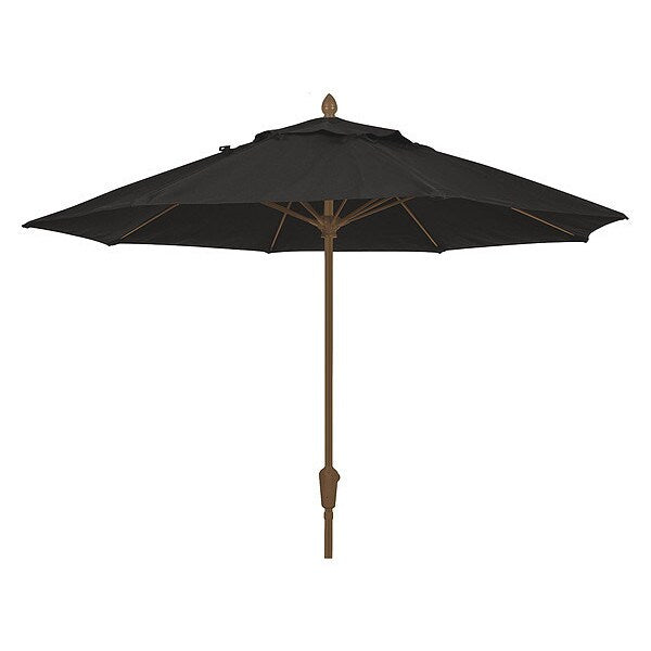 Market Umbrella 8Rib Crank Cb, Black, 9 ft.