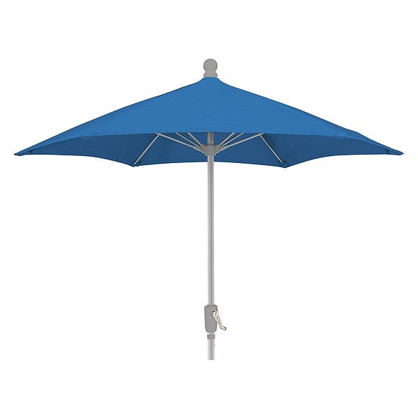 Patio Umbrella Crnk Ba W/Blue, 7.5Ft