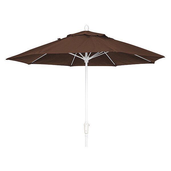Market Umbrella 8Rib CrankW/Brown, 7.5 ft.