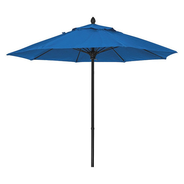 Market Umbrella 8Rib Push Up, Blue, 7.5 ft.