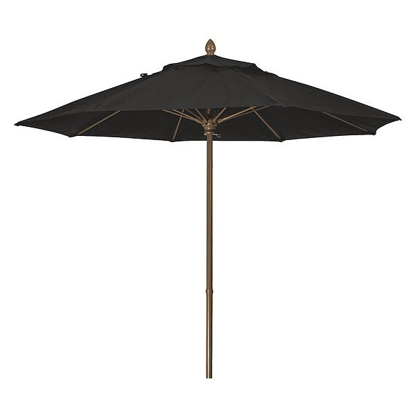 Market Umbrella 8Rib Push Up Cb, Black, 7.5ft.