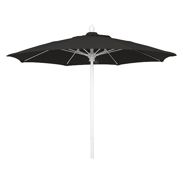 Market Umbrella 8Rib Push Up, Black, 7.5 ft.