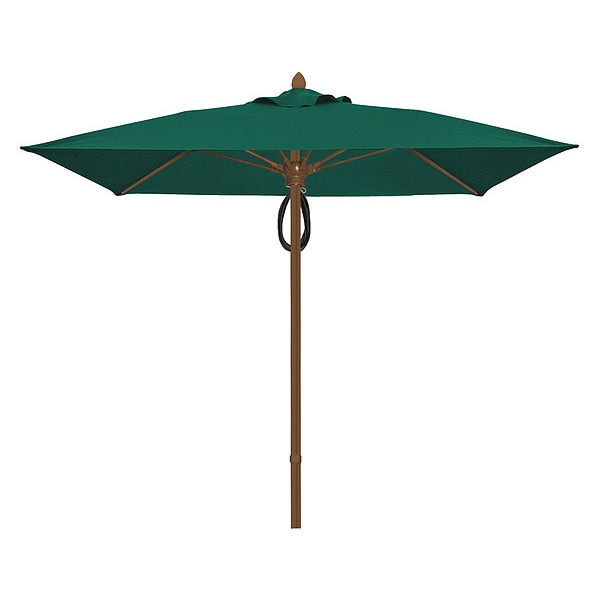 Mrkt Umbrella 4Rib Plly Pin Cb, Grn, 7.5Ft