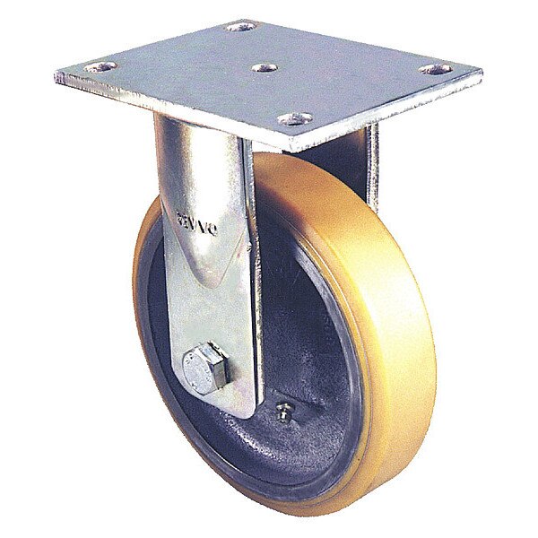 Rigid Caster With Poly On Cast Iron Whee