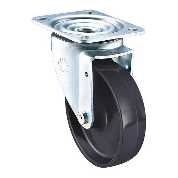 Swivel Caster Metric Plate, Phenolic Whe
