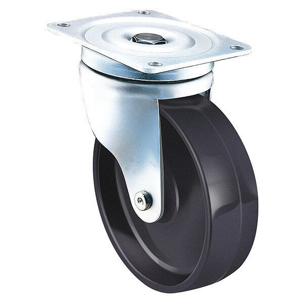 Swivel Caster Metric Plate, Phenolic Whe