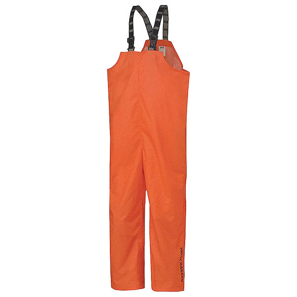 Rain Bibs, PVC/Polyester, Orange, XL