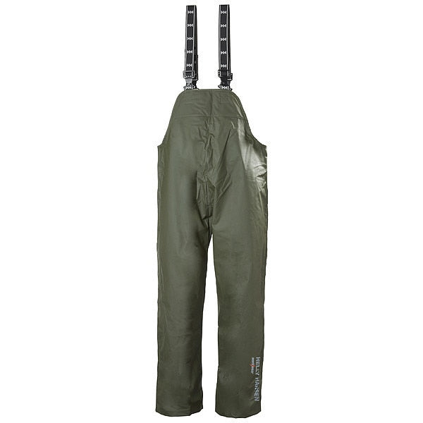Rain Bibs, PVC/Polyester, Army Green, 2XL