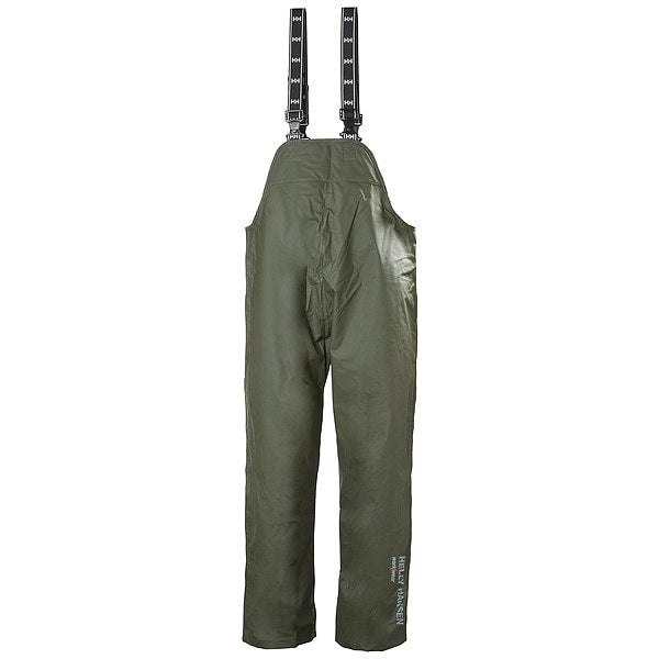 Rain Bibs, PVC/Polyester, Army Green, 5XL