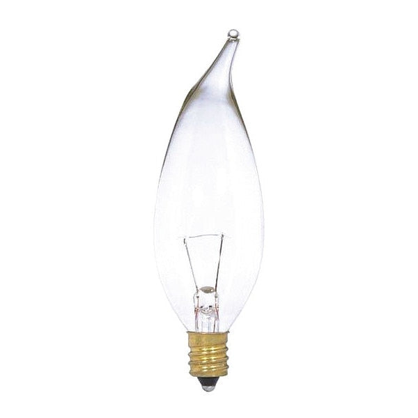 Bulb, Incandescent, 15W, CA10, Candelabra Base, Decorative Light