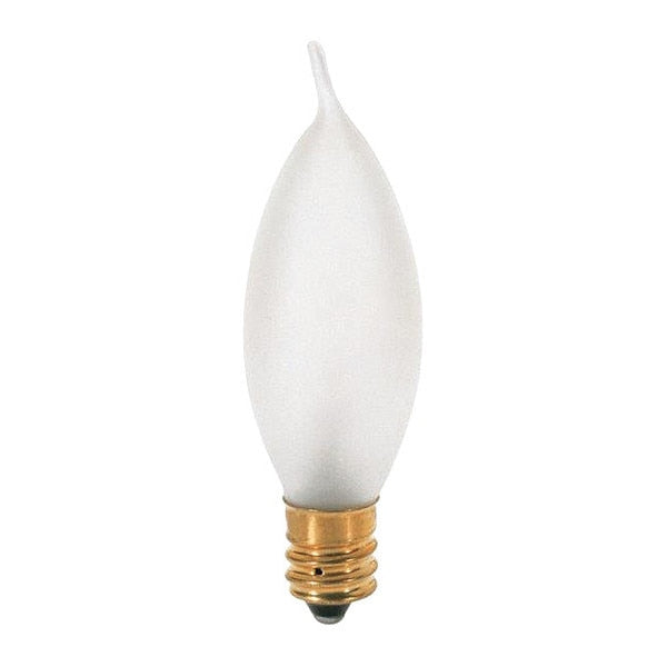 10 W CA7 Incandescent - Frost - 1500 Hours - 70L - Candelabra Base - 120V