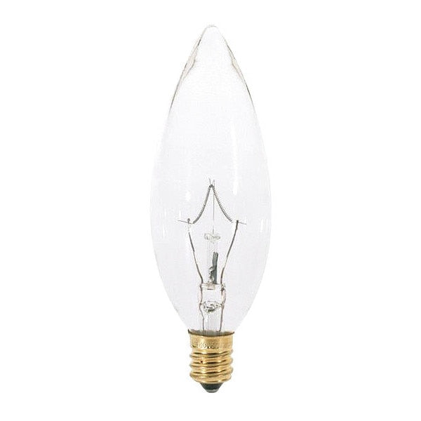 Bulb, Incandescent, 25W, BA9 1/2, Candelabra Base, Decorative Light
