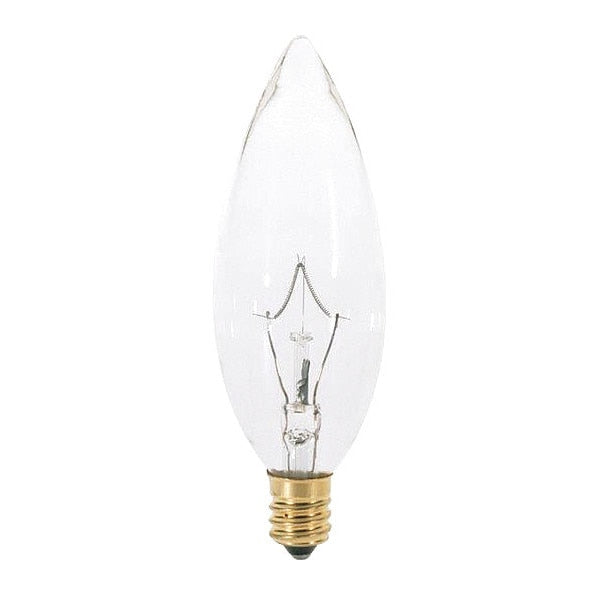Bulb, Incandescent, 25W, BA9 1/2, Candelabra Base, Decorative Light