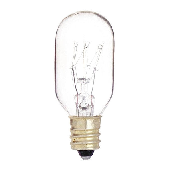 Bulb, Incandescent, 25W, T8, Candelabra Base, Sign & Indicator, 10PK