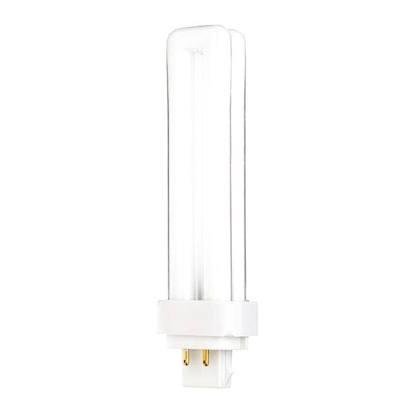 Bulb, CFL, 18W, T4, G24q-2 (4-Pin) Base, Double Twin 4 Pin