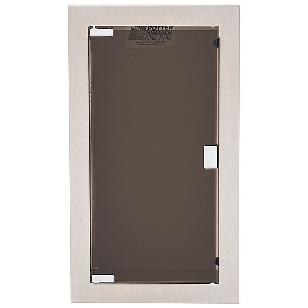 Fire Extinguisher Cabinet, Semi Recessed, 20 3/4 in Height, 5 lb