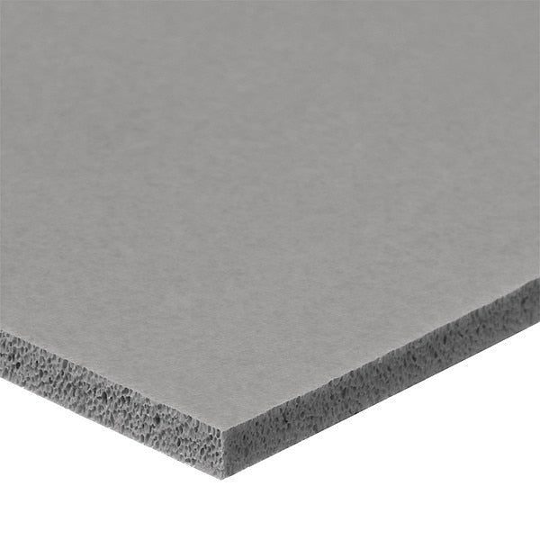 Foam Strip, Closed Cell, 3/8 in W, 6 ft L, 1/8 in Thick, Gray