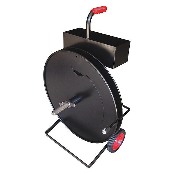 Regular Duty Dispenser for Oscillated Wound Poly or Steel Strap, Wheel Diameter: 7 in