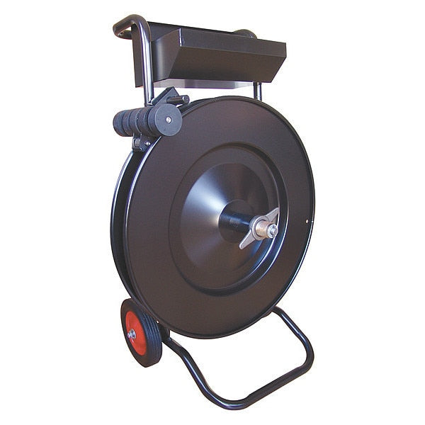 Regular Duty Dispenser for Oscillated Wound Poly or Steel Strap, Wheel Diameter: 8 in