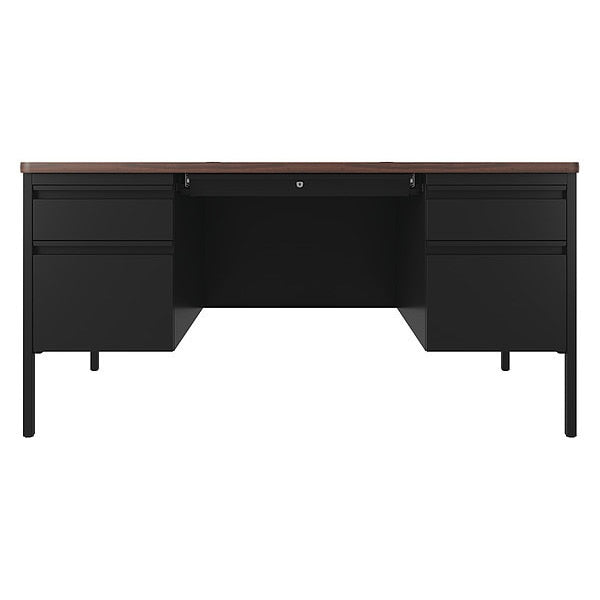 Pedestal Desk, 30 in D, 60 in W, 29 1/2 in H