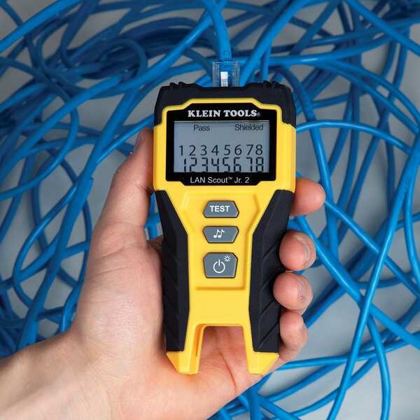 Cable Tester, LAN Scout Jr. 2, Backlit LCD, Multiple Tone Generator, Use With Dark Cable Systems